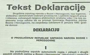 FOTO: Facebook / Deklaracija o proglasenju republike srpskog naroda u BiH